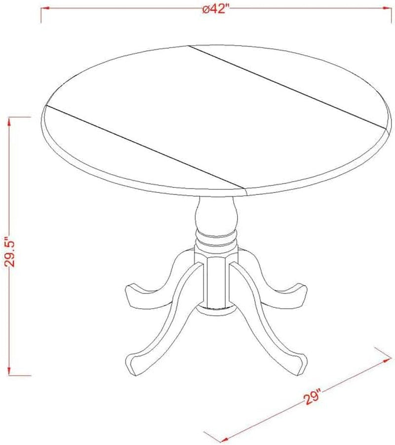 Round Pedestal Dining Table Contemporary Linen White