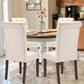 Beige Tufted Upholstered Parsons Dining Chairs Set