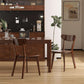 PremiumGrade Solid Oak Dining Chair Walnut Backrest