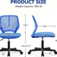 Blue Adjustable Student Desk Chair With Lumbar Support