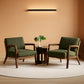Corduroy Accent Chair Dark Green Midcentury Upholstery