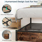Full Size Platform Bed Frame With USB Charging Station