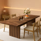 Extendable Walnut Engineered Wood Dining Table For Six