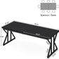 78.7 Inch Black Executive Desk Home Office Computer Desk