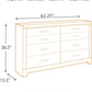 Culverbach Scandinavian Dresser 6 Drawers Weathered Gray