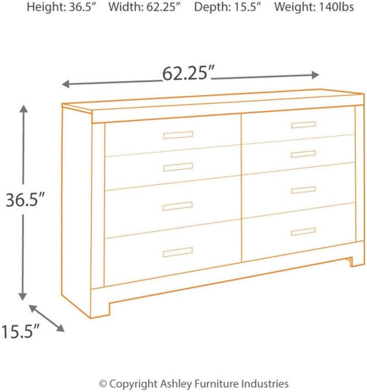 Culverbach Scandinavian Dresser 6 Drawers Weathered Gray