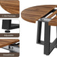 Extendable Round Walnut Dining Table Accommodates Four