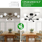Midcentury Sputnik Chandelier 6 Light Black Ceiling