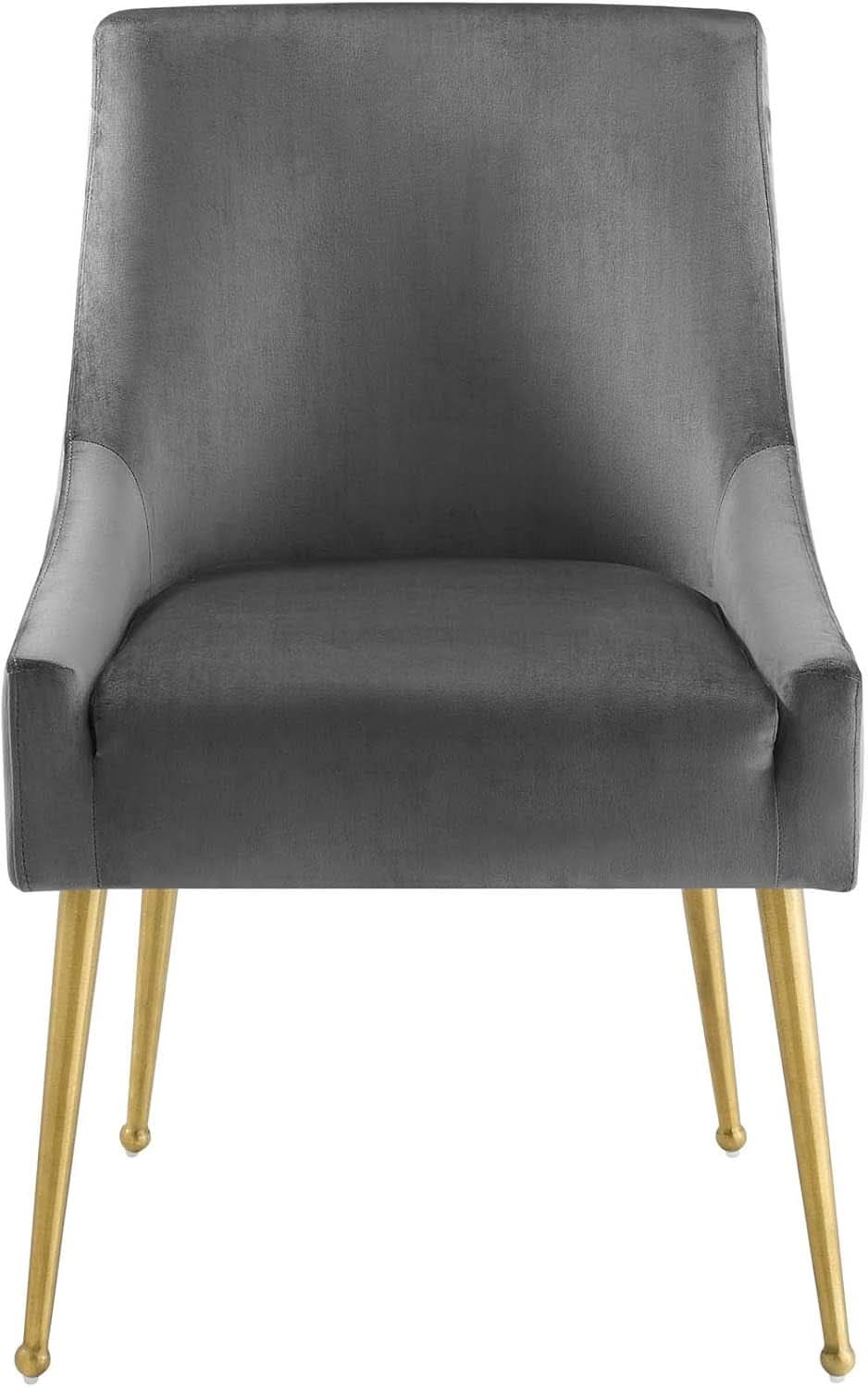 Discern Upholstered Performance Velvet Dining Chair Gray-4