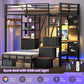Charcoal Twin Bunk Bed With Charging Station Drawers