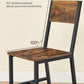 Dining Chair Set Of 2 Rustic Wood Chairs With Metal Frame Two Tone