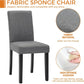 Gray Modern Fabric Upholstered Dining Chairs Set Of 4