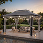 10x13 Outdoor Gazebo Integrated Mosquito Netting Grey