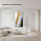Original Abstract Wall Art 24x48 Inches Black White-3