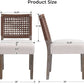Beige Linen Upholstered Dining Chairs Midcentury Modern