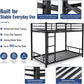 Twin Industrial Strength Metal Bunk Bed Rails System