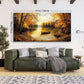Gold Autumn Landscape Canvas Decor Wall Art 29x57 Inches