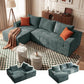 95 Inch Luxurious Sectional Sofa Memory Foam Cushions