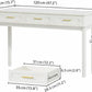 Cream White Vanity Desk Featuring Contemporary Drawers