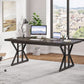 70.8 Inch Executive Desk Black Oak Office Desk Home Office