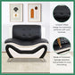 Leather Sofa Set 3 Piece Living Room Furniture In Black And White