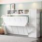 Snow White Murphy Wall Bed Industrial Locking Mechanism-2