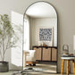 Arched Architectural Mirror 71Inch Aluminum Alloy Black