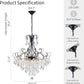 Black Crystal Chandelier 10 Light Pendant Ceiling Fixture