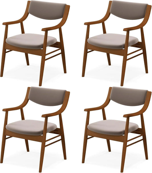 Wooden Velvet Upholstered Dining Chairs Rubberwood