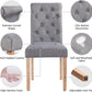 Parsons Dining Chairs Set of 2 Upholstered High Back Dark Gray