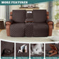 Waterproof Loveseat Cover With Console Chocolate 2 Seater