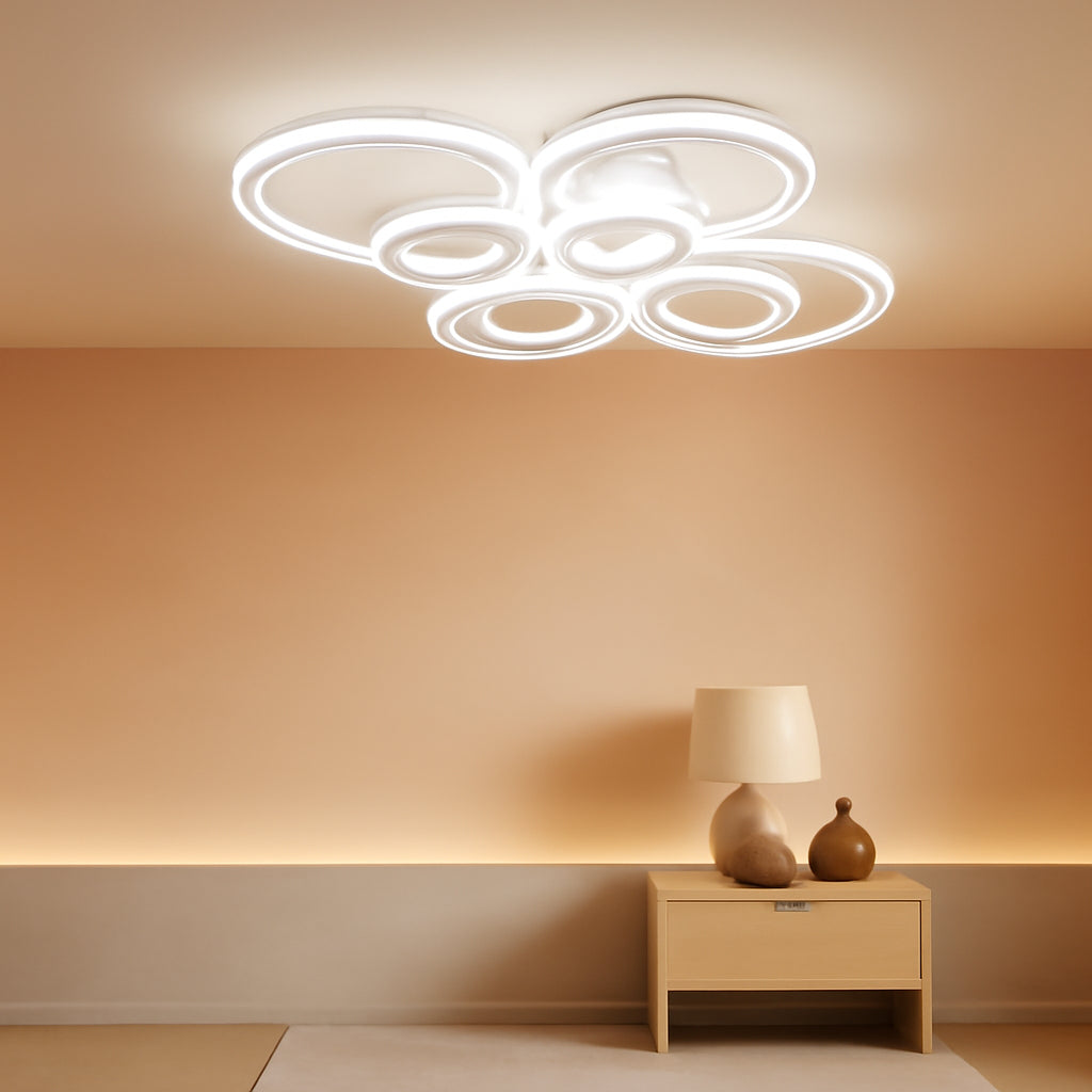 Dimmable LED Ring Ceiling Light Fixture UltraWhite