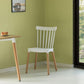 White Polypropylene Dining Chairs With Beechwood Legs