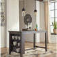 Caitbrook Rustic Counter Height Dining Table With Storage