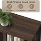 9Cube Farmhouse Bookcase Dark Walnut Wood Storage