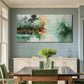 Teal Green Landscape Canvas Wall Art 58x29