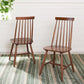 Walnut Brown Spindle Back Farmhouse Dining Chair Set