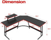 L Shaped Gaming Desk With Monitor Riser 51 Inch Corner Desk