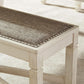 Bolanburg Upholstered Dining Bench Antique White Finish