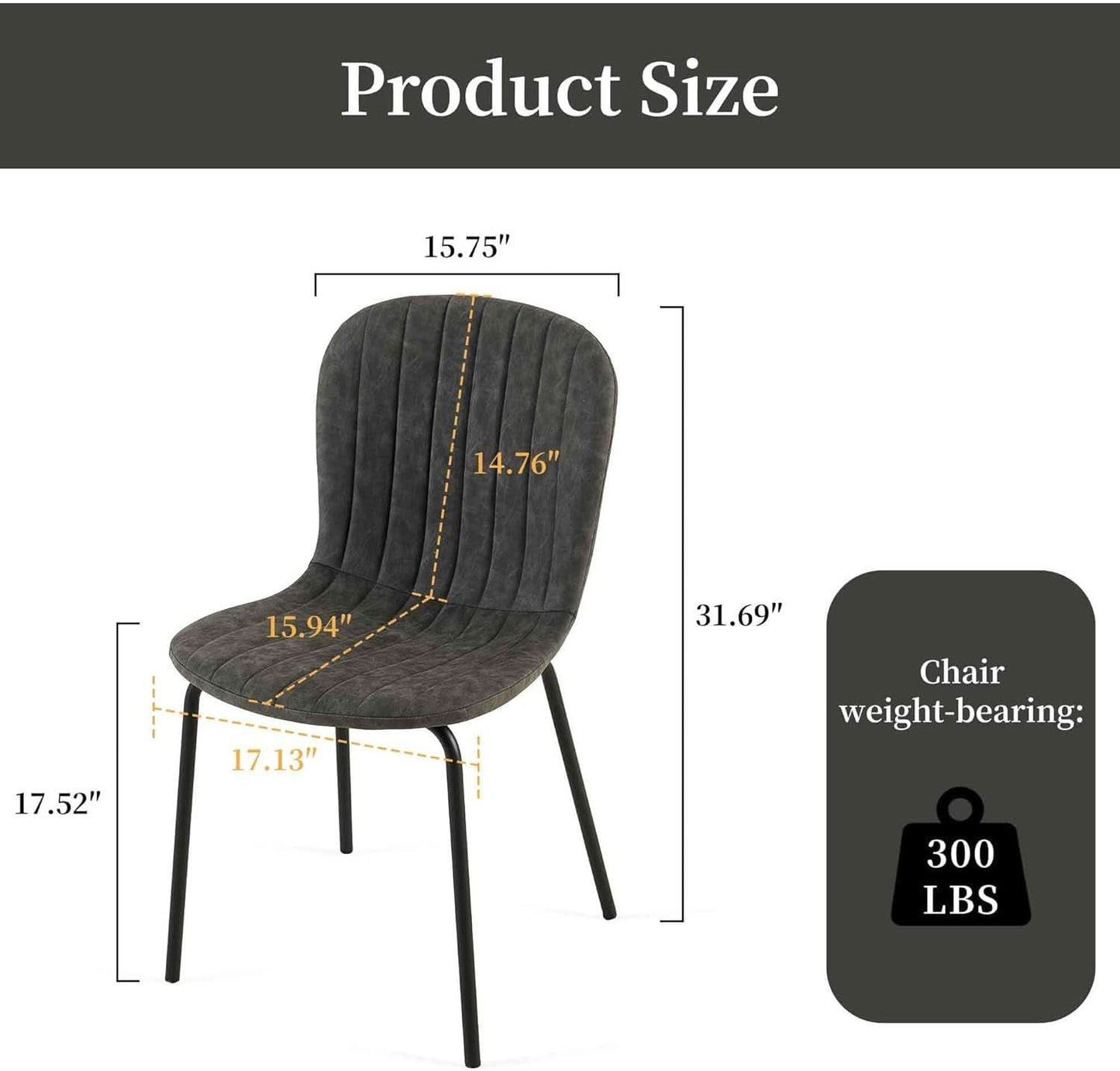 Grey Mid Century Upholstered Dining Chairs Collection