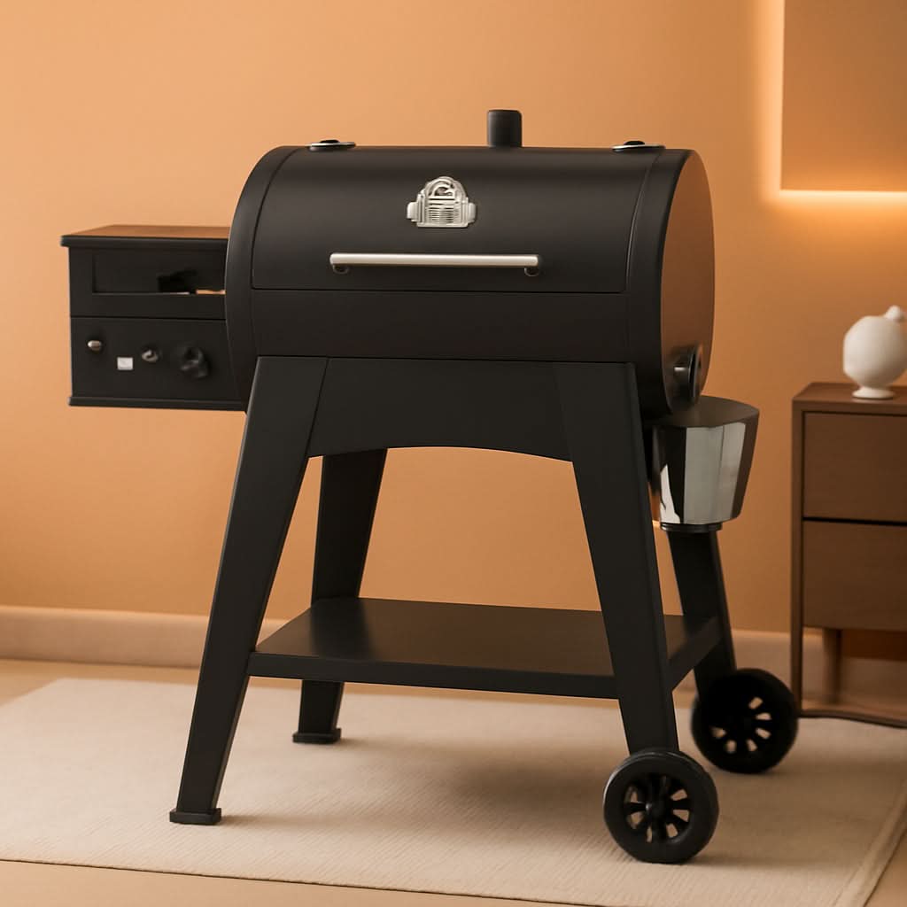 PB440FB1 Pellet Grill 482 Square Inches Black Porcelain Grids