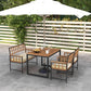 4 Piece Patio Dining Set With 47 Inch Acacia Table