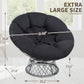 46in Papasan Chair GraphiteGrey Frame Stylish Comfort