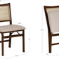 Kasi Brown Natural Rattan Cane Foldable Dining Side Chair