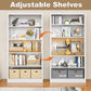 Modern Metal Bookcase With Five Adjustable Shelves-3