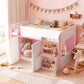 Luxurious White Fullsize Alderwood Loft Bed Playhouse