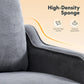 Grey Upholstered Accent Chair Mid Century Contemporary