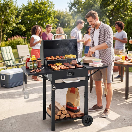 Charcoal Grill 284 Sq In Black