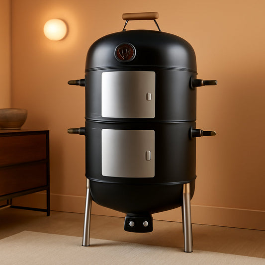 Vertical Charcoal Smoker Grill 20.5 Inches Outdoor