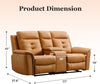 Power Reclining Electric Loveseat Brown Faux Leather